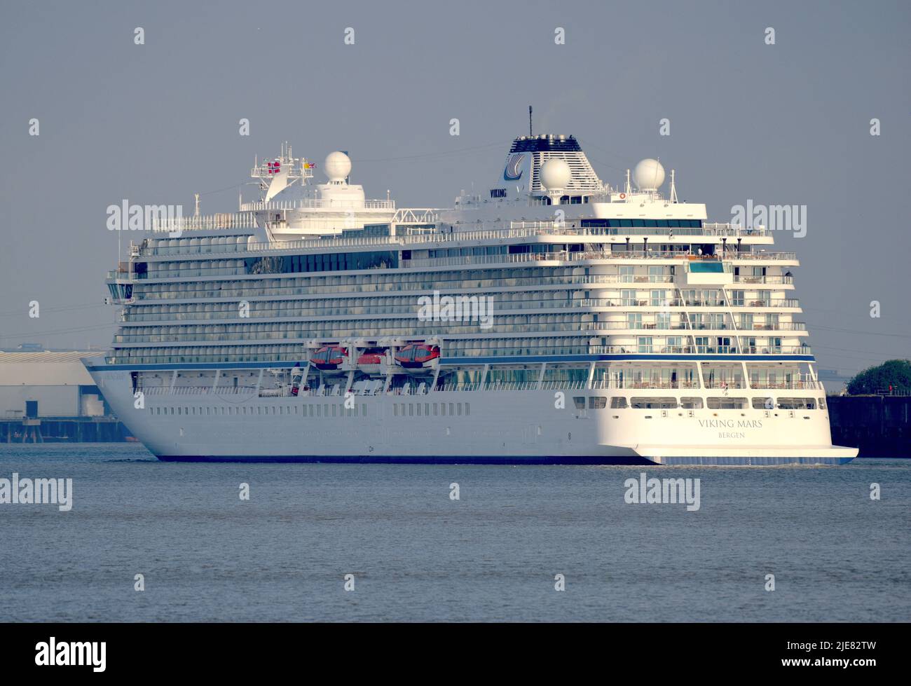 24/06/2022 Tilbury UK The cruise ship Viking Mars makes her debut on the River Thames. Stock Photo