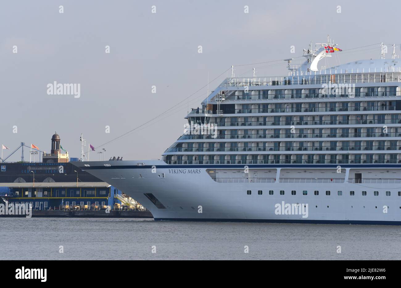 24/06/2022 Tilbury UK The cruise ship Viking Mars makes her debut on the River Thames. Stock Photo