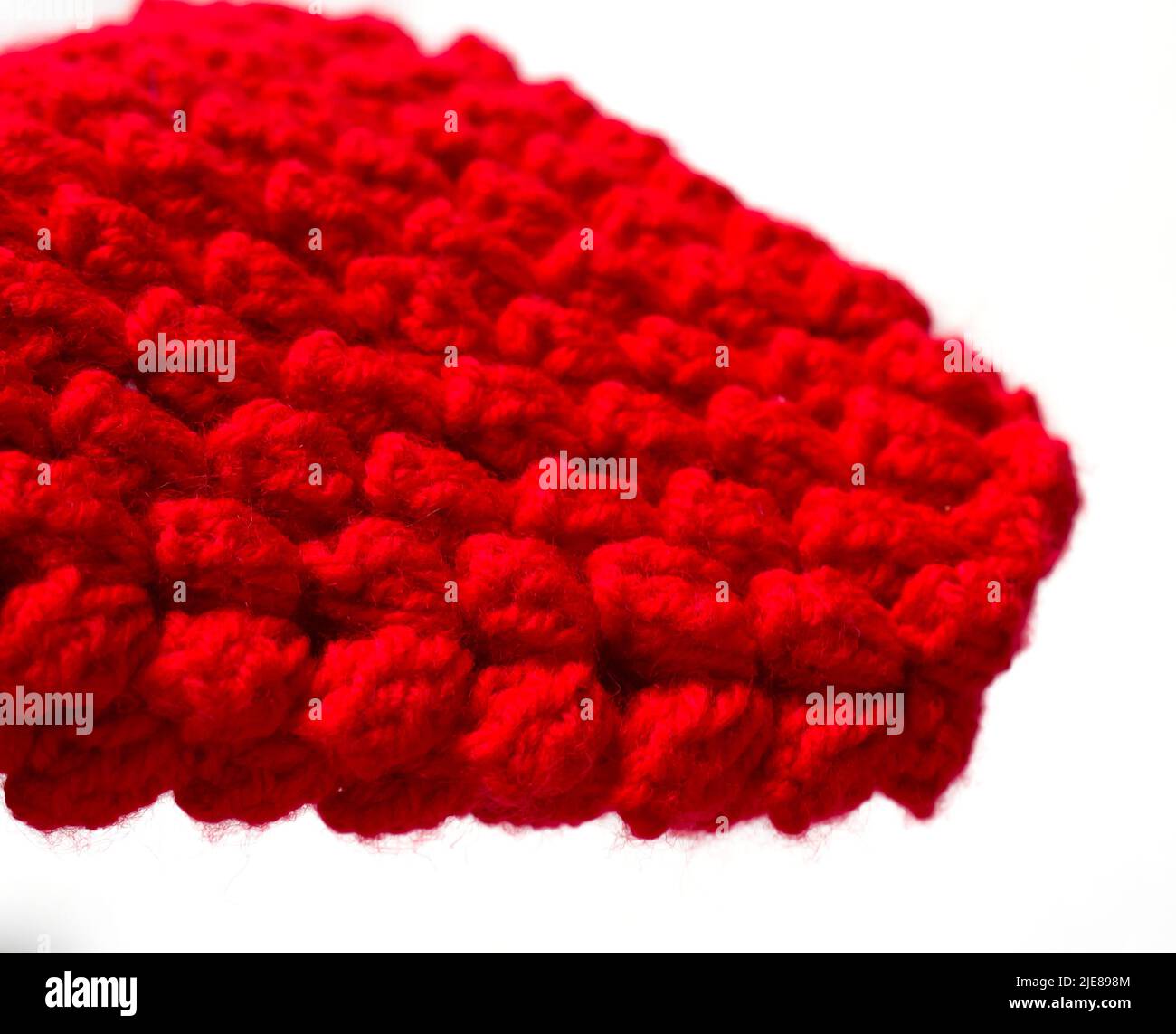 The vintage handmade Knitting patterns Strawberry. Stock Photo