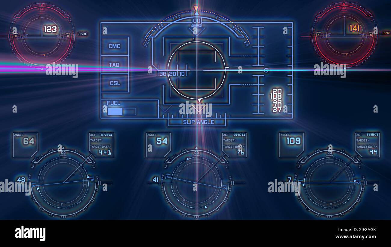 flight control panel instrument navigation light illustration Stock ...