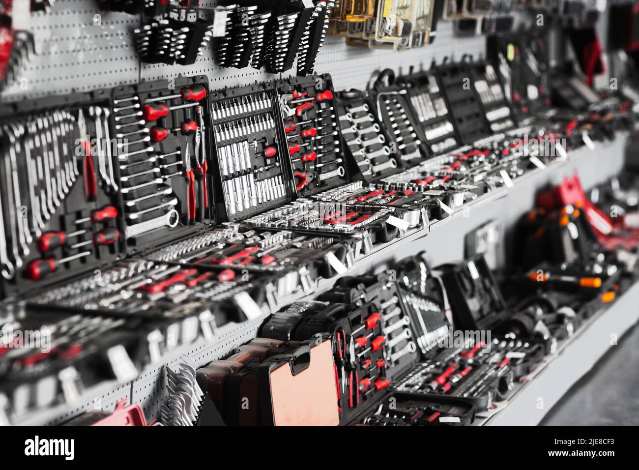 Showcase of tool store (shop Stock Photo - Alamy
