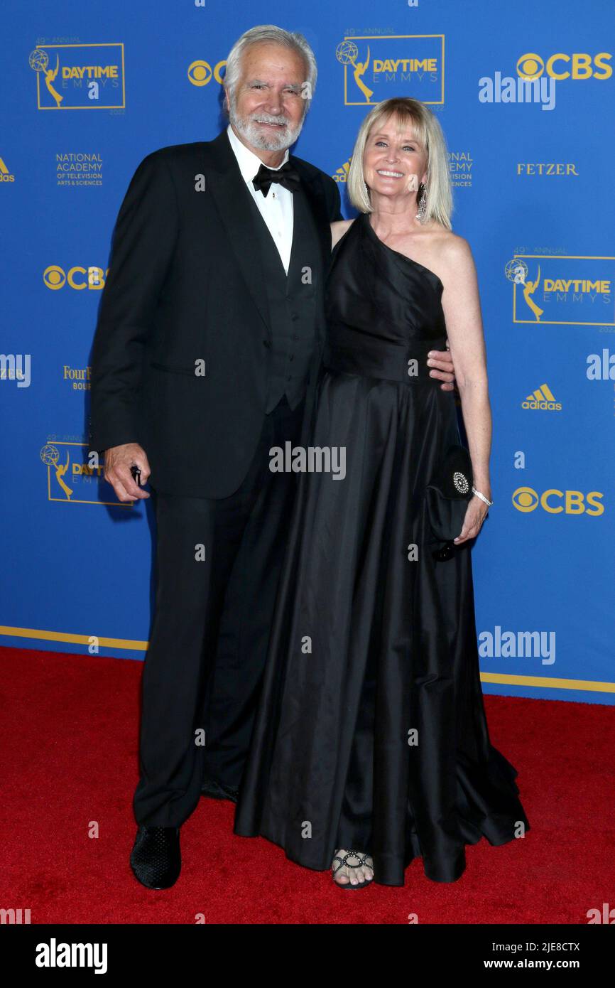 June 24, 2022, Pasadena, CA, USA: LOS ANGELES - JUN 24: John McCook, Laurette  Spang McCook at the 49th Daytime Emmys Awards at Pasadena Convention Center  on June 24, 2022 in Pasadena,