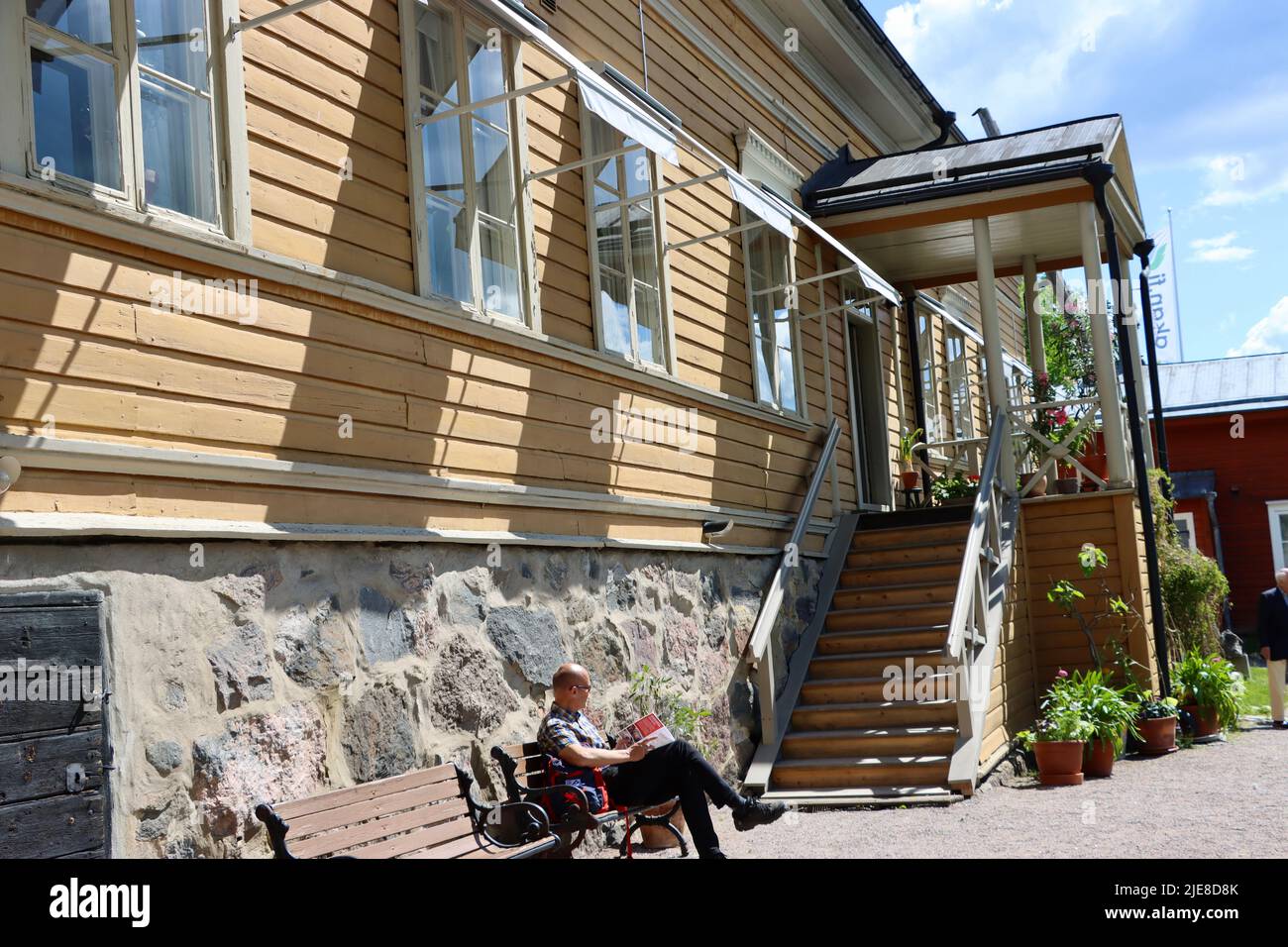 National poet Johan Ludvig Runeberg's home and garden in Porvoo, Finland Stock Photo