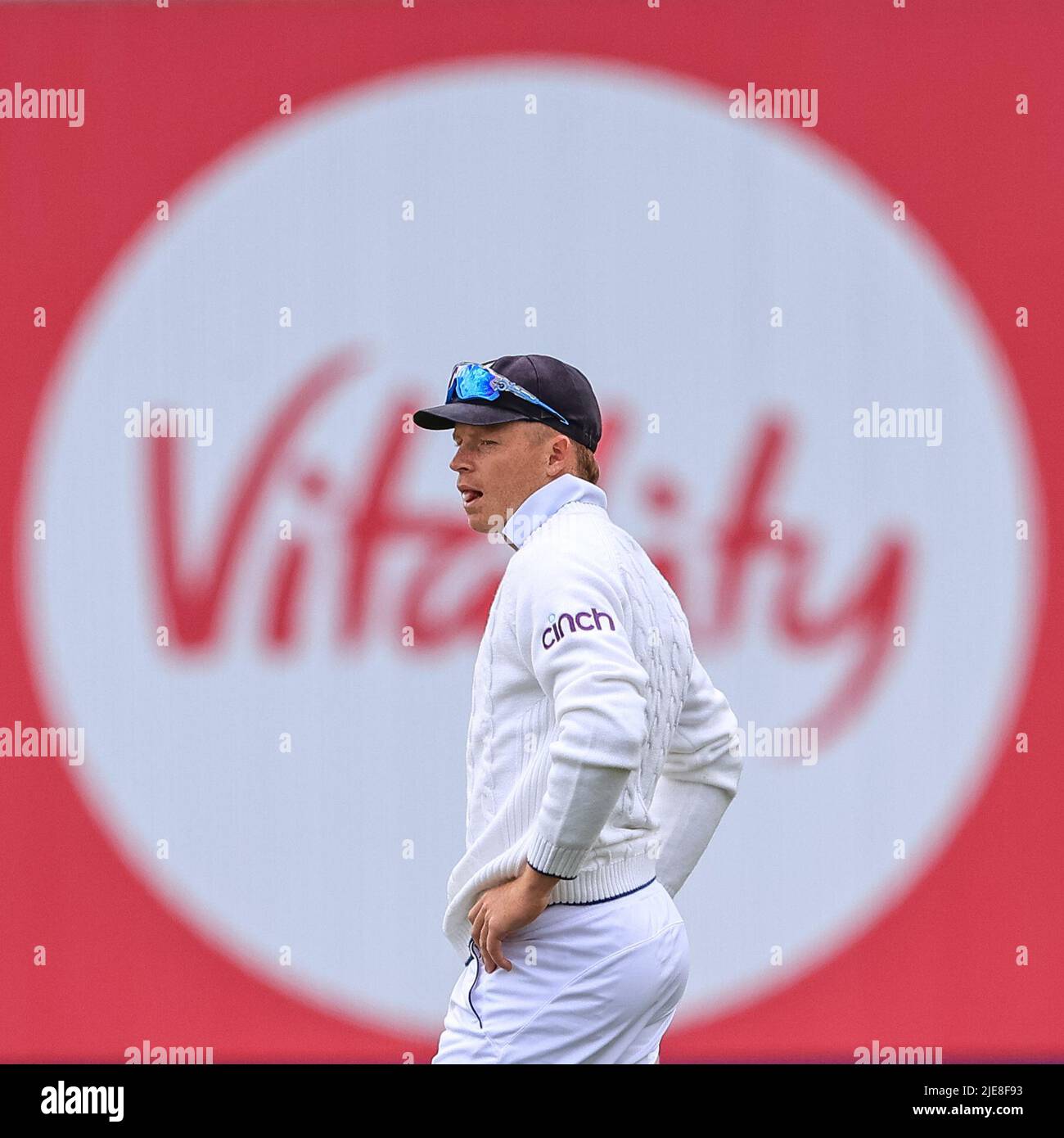 London, UK. 26th June, 2022. Ollie Pope of England during the game in