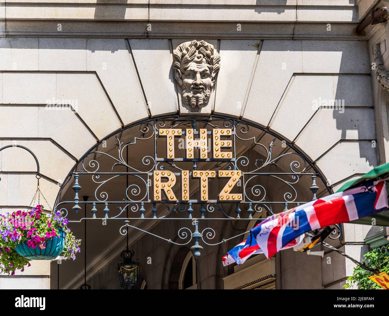 Ritz London, 5-star hotel in Piccadilly, one of the world's most prestigious and best known hotel, symbol of high society and luxury. Stock Photo