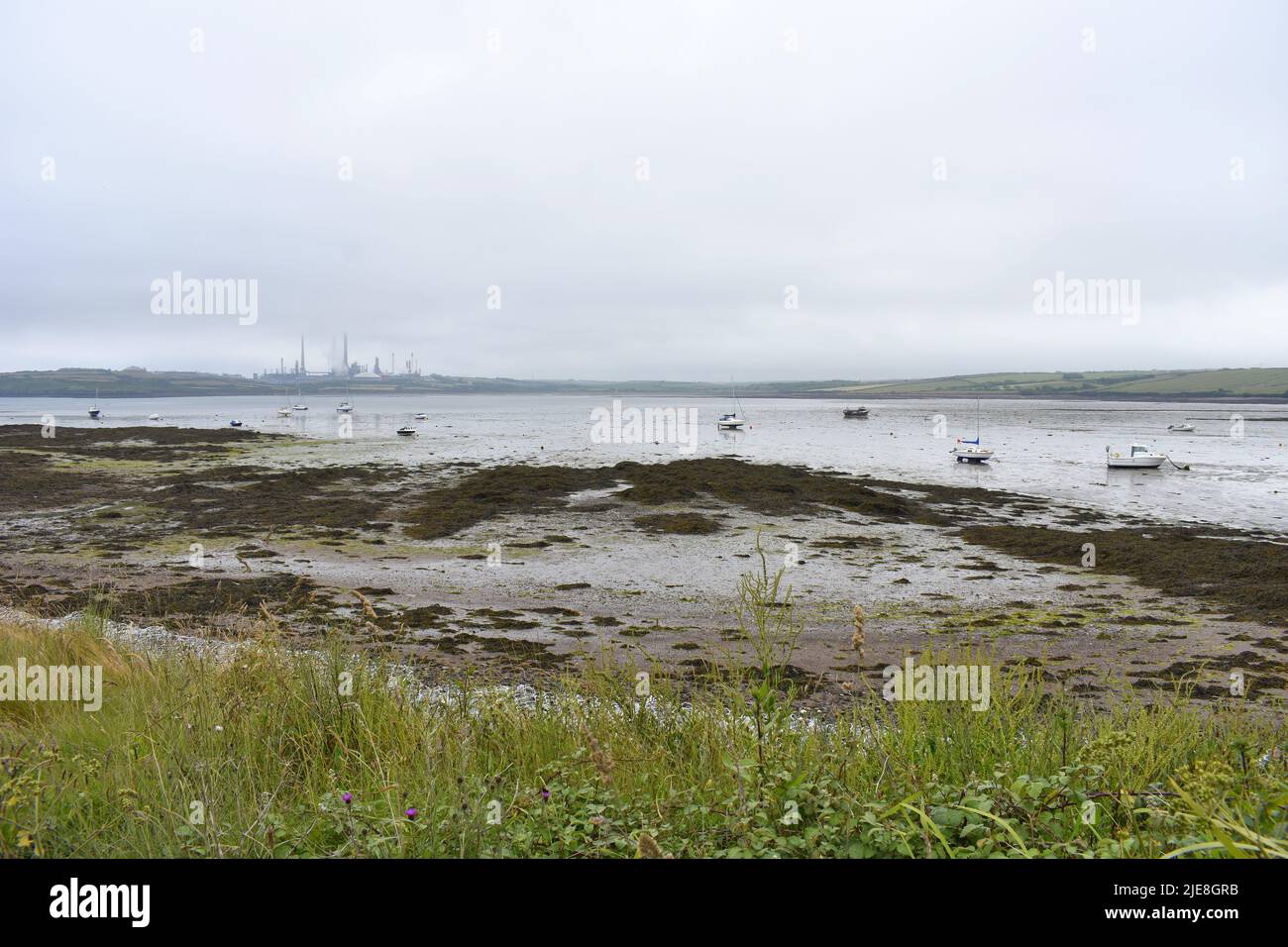 Grey day at Angle Bay, Angle, Pembrokeshire, Wales Stock Photo Alamy