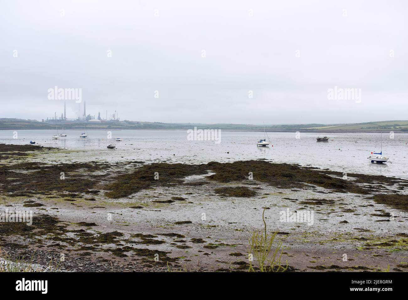Grey day at Angle Bay, Angle, Pembrokeshire, Wales Stock Photo Alamy