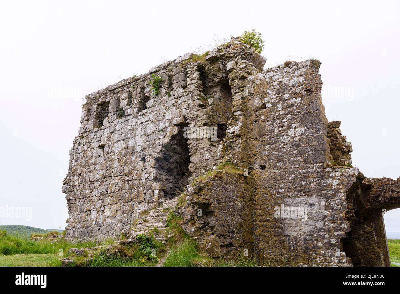 Rock of Dunamase, a 9th century hilltop defensive fort, Ireland Stock ...
