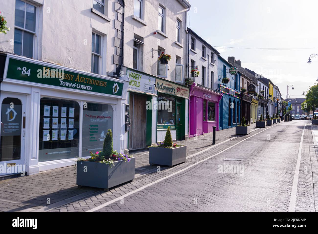 Portlaoise main street, Republic of Ireland Stock Photo