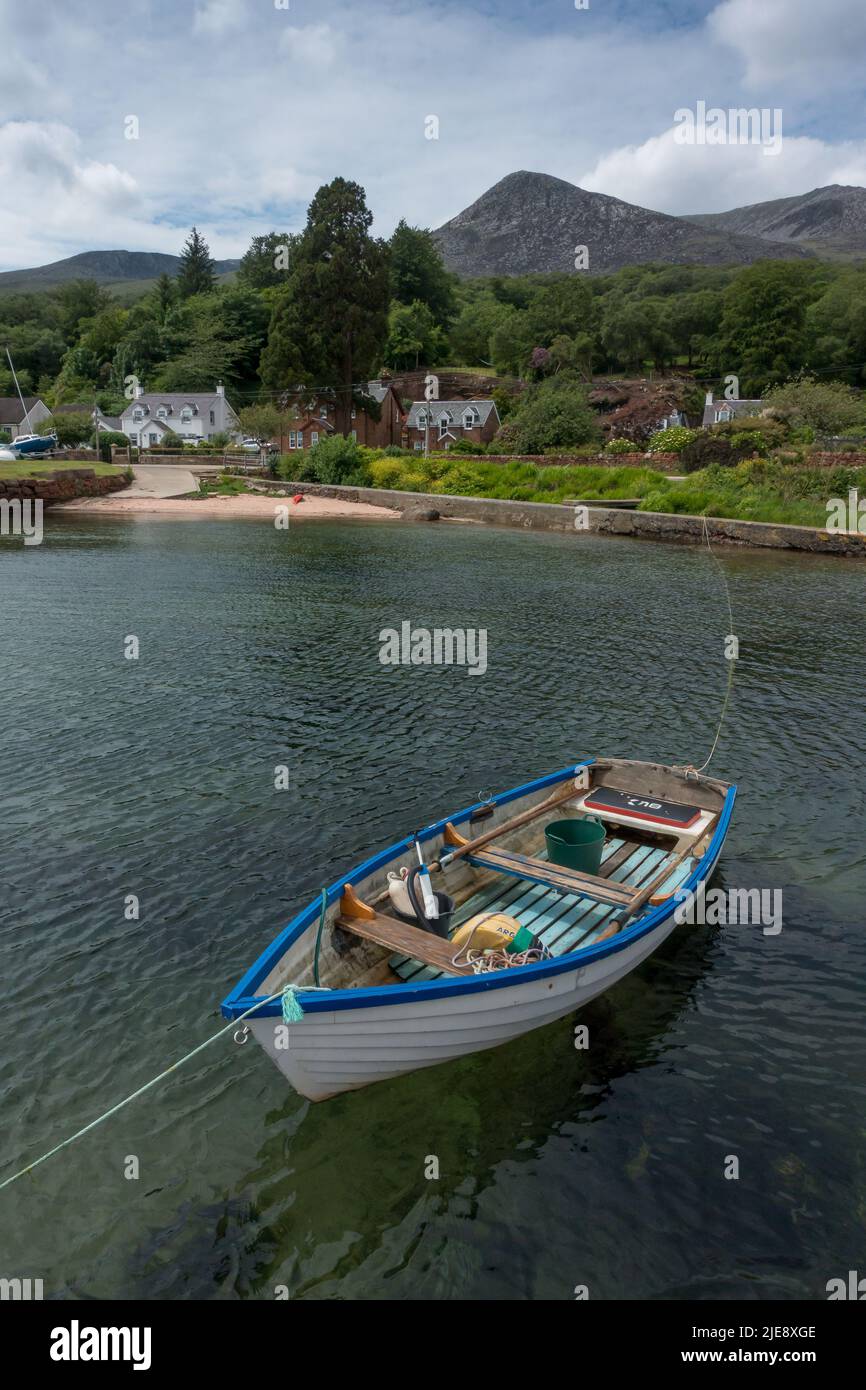 The charming village of Corrie on the Isle of Arran's east coast Stock Photo