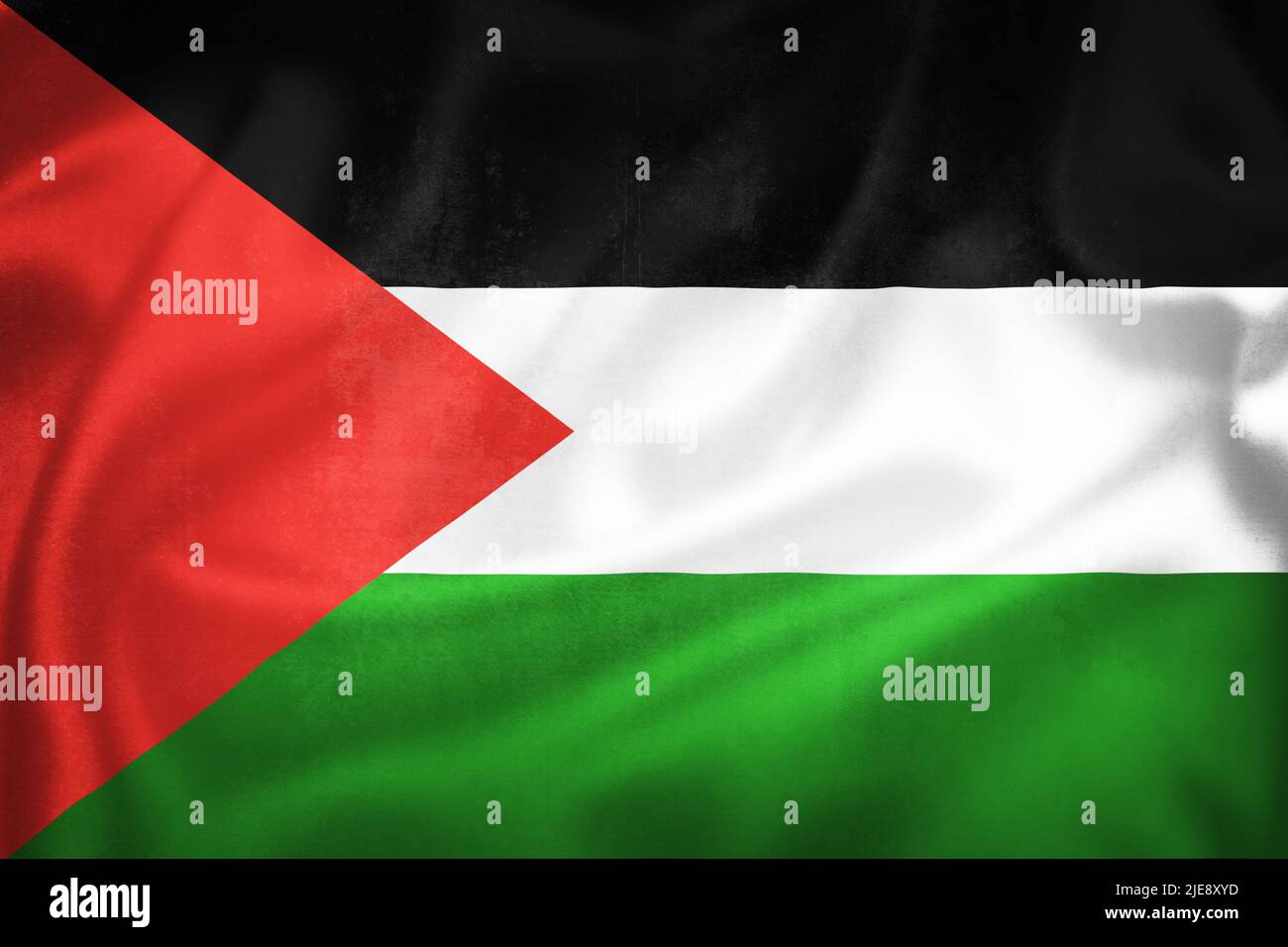 Grunge 3D illustration of Palestine flag, concept of Palestine Stock Photo