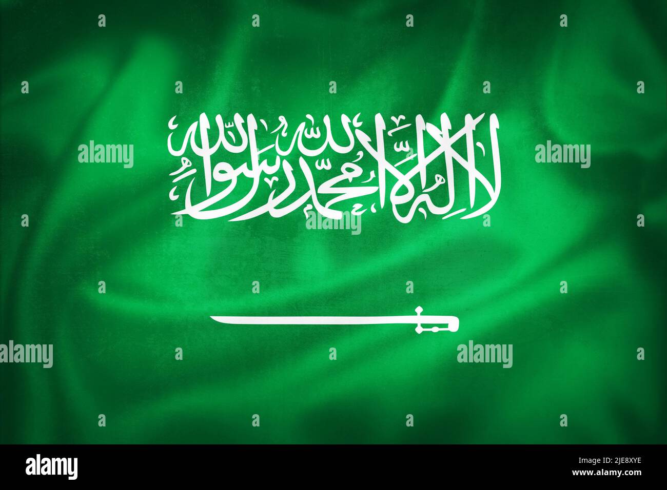 Grunge 3D illustration of Saudi Arabia flag, concept of Saudi Arabia Stock Photo