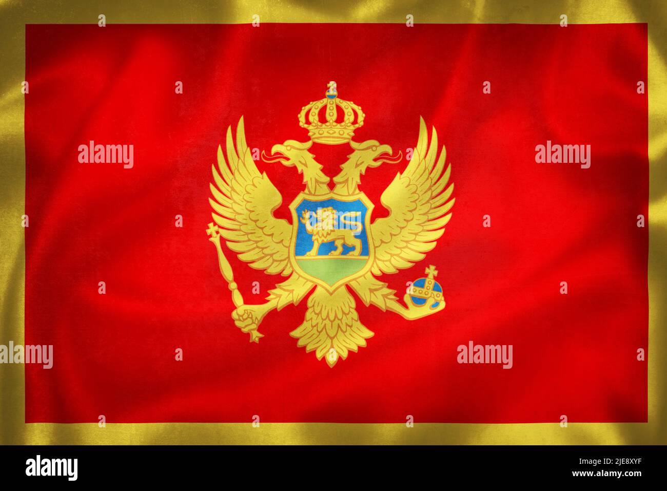 Grunge 3D illustration of Montenegro flag, concept of Montenegro Stock Photo