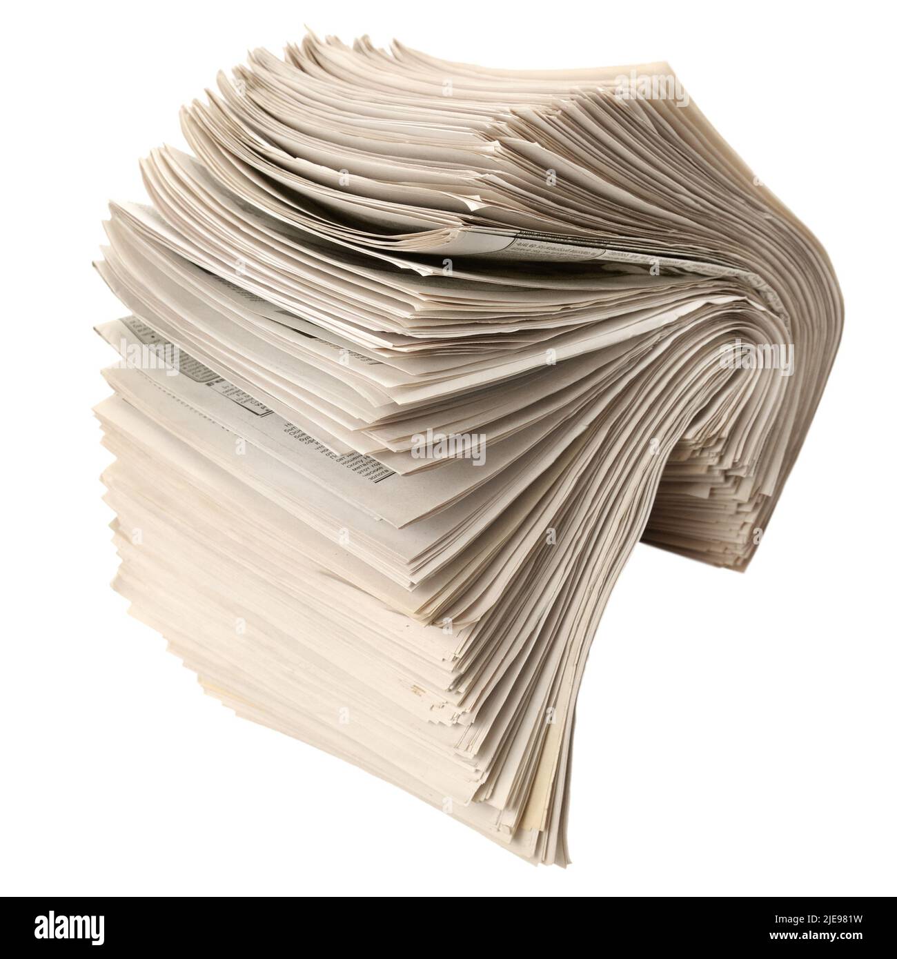 newspapers isolated on a white background Stock Photo