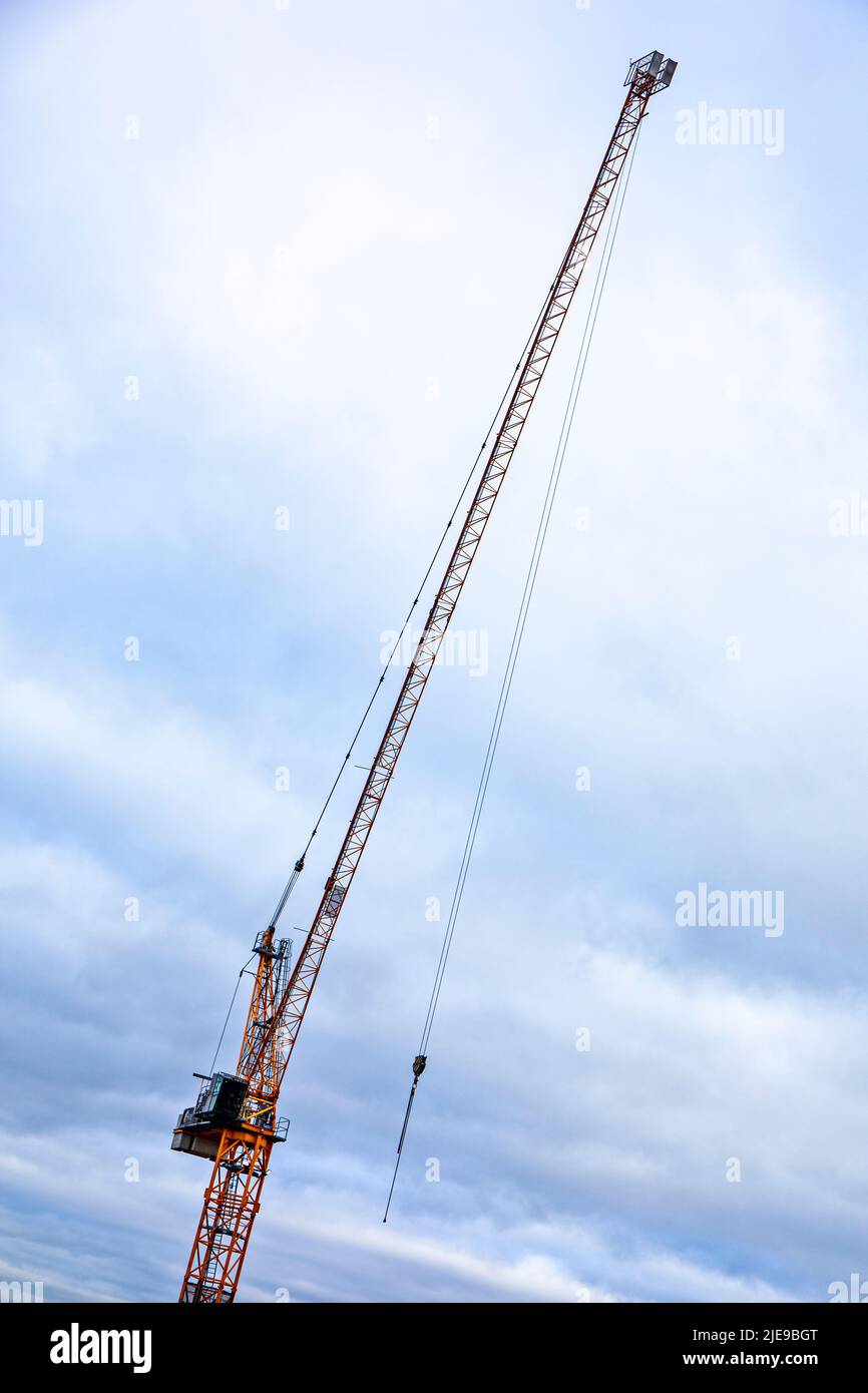 Crane on building site Stock Photo