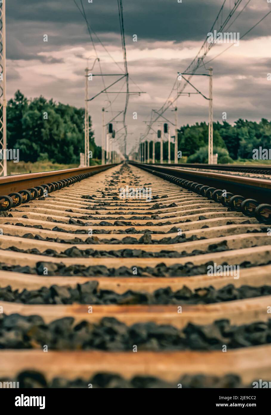 Train track wallpaper hi-res stock photography and images - Alamy