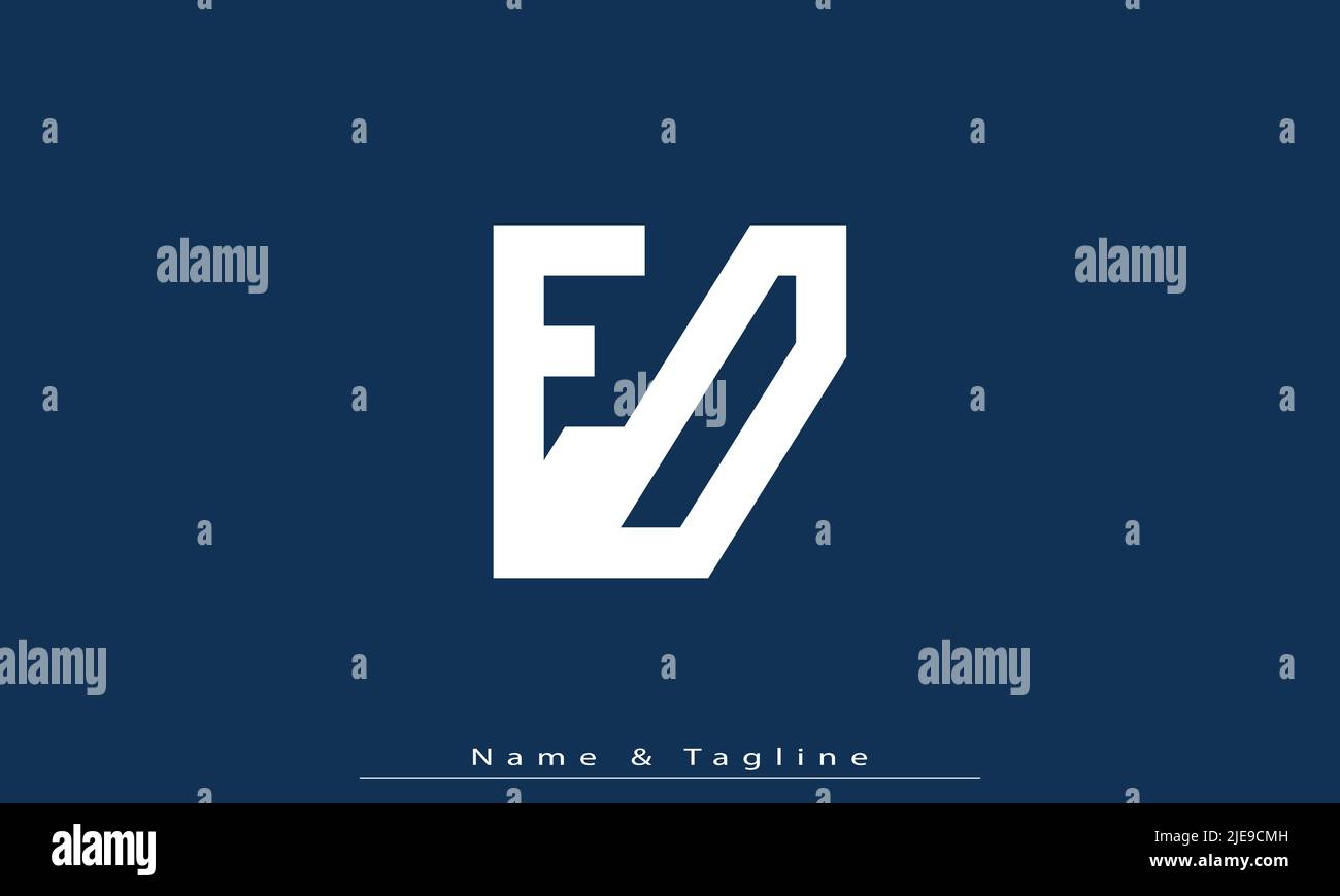 Alphabet letters Initials Monogram logo ED , DE Stock Vector