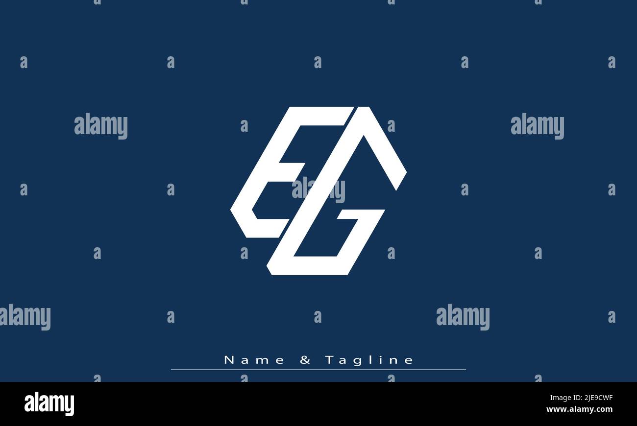 Alphabet letters Initials Monogram logo EG , GE Stock Vector Image ...