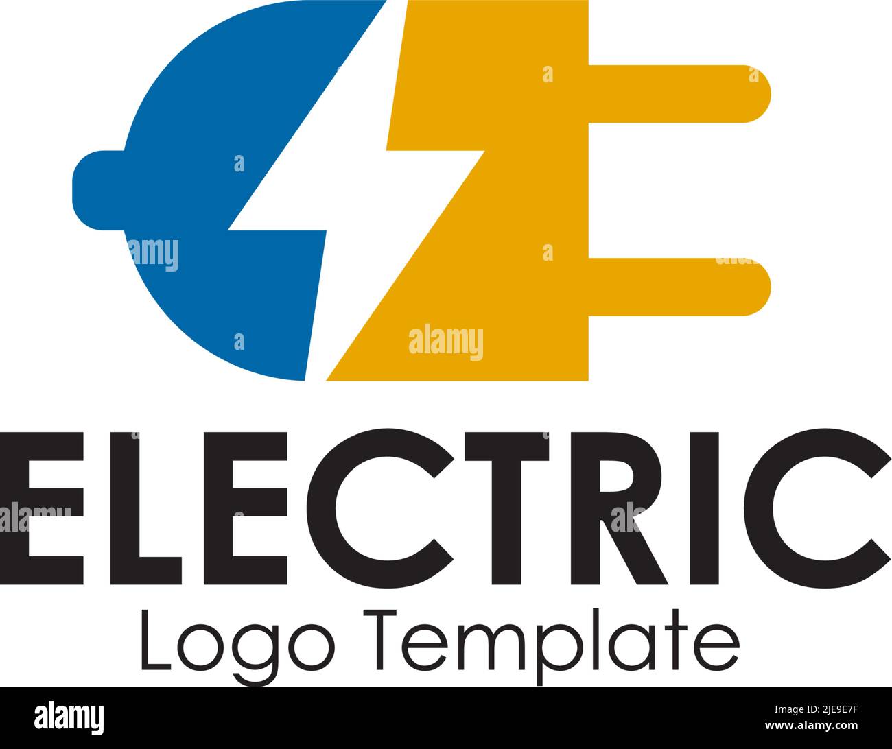 Electric plug in logo design inspiration vector template Stock Vector