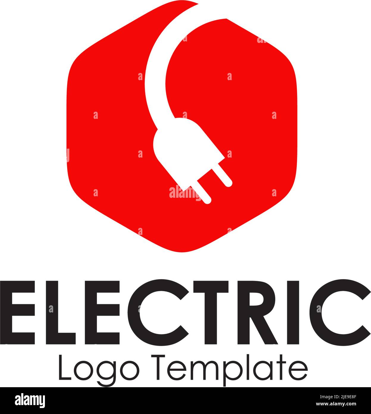 Electric plug in logo design inspiration vector template Stock Vector