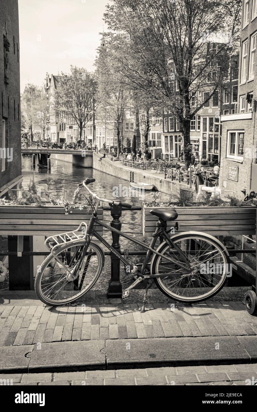 Amsterdam, netherlands, bikes and canals Stock Photo Alamy