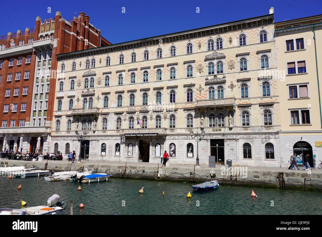 Theatre Museum, Civico Museo Teatrale Carlo Schmidt in Palazzo Gopcevic,  Canal Grande. Trieste. Italy Stock Photo - Alamy