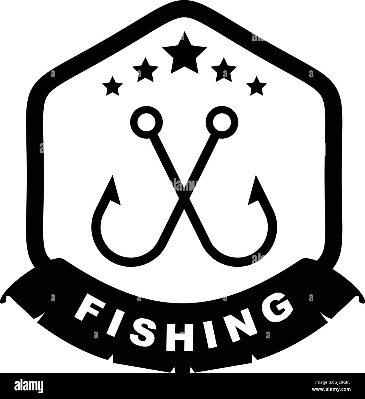 Fishing club logo design vector template illustration Stock Vector ...