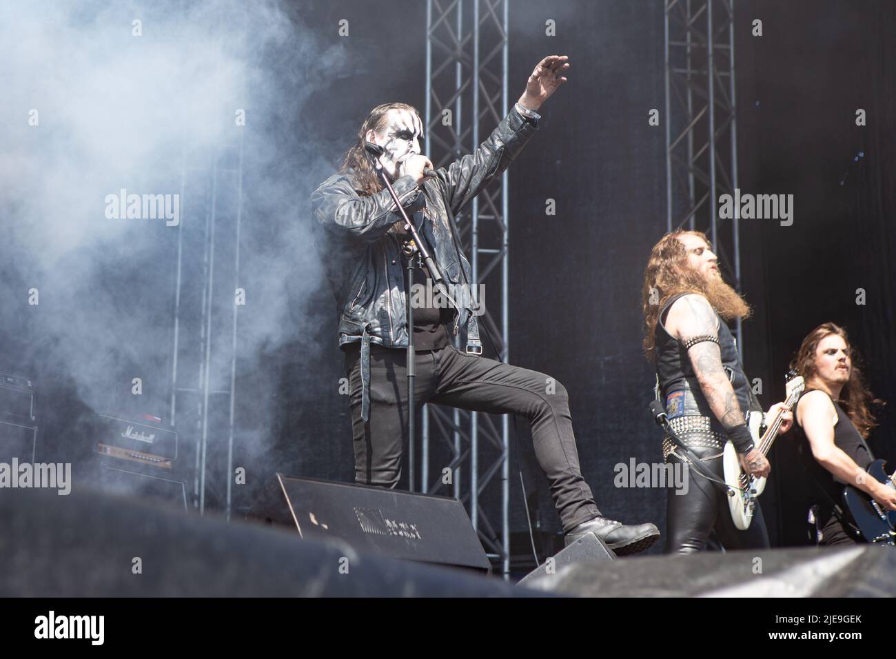 Oslo, Norway. 24th, June 2022. The Norwegian black metal band Gaahls Wyrd performs a live concert during the Norwegian music festival Tons of Rock 2022 in Oslo. Here vocalist Gaahl is seen live on stage. (Photo credit: Gonzales Photo - Per-Otto Oppi). Stock Photo