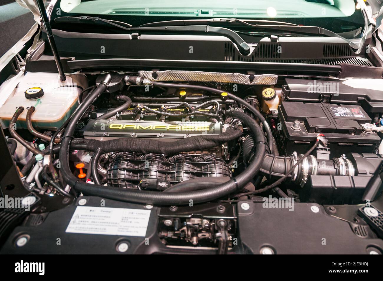 The experimental Qoros 3 Qamfree which is camshaft free delivering more