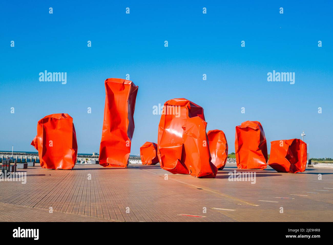 Rock Strangers by Arne Quinze (Ostend/Belgium) Stock Photo