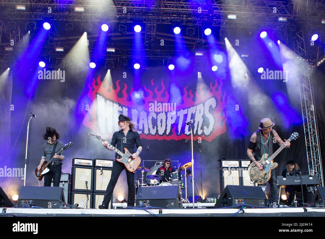 Oslo, Norway. 24th, June 2022. The Swedish hard rock band The Hellacopters performs a live concert during the Norwegian music festival Tons of Rock 2022 in Oslo. (Photo credit: Gonzales Photo - Per-Otto). Stock Photo