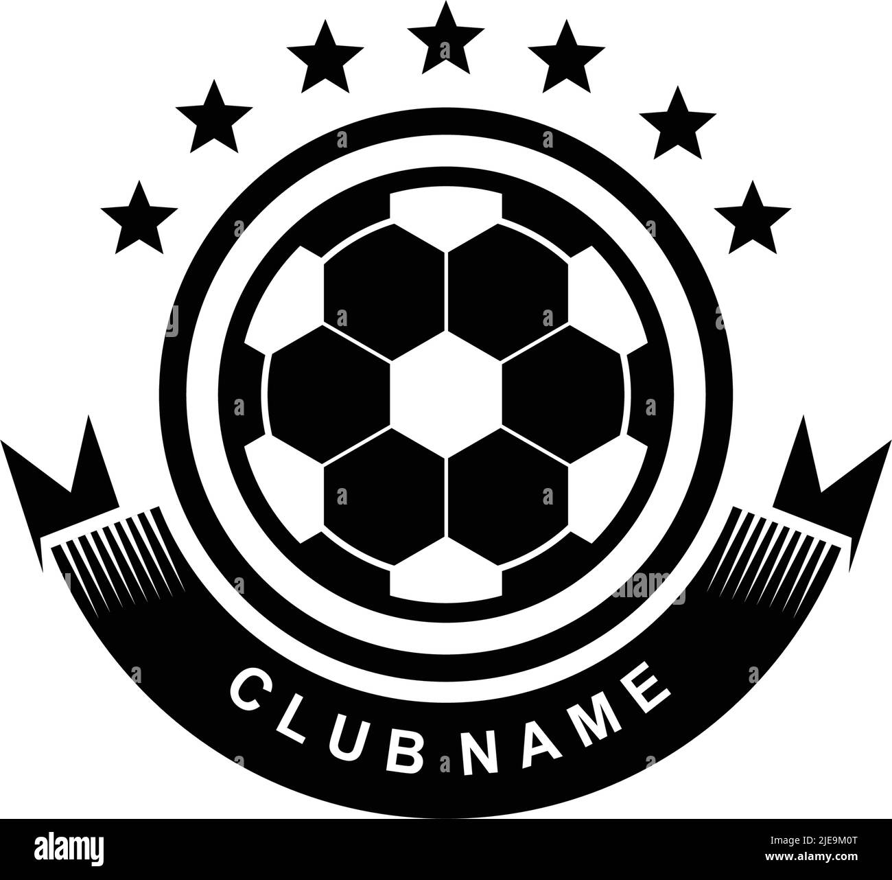 Football emblem logo design inspiration vector template Stock Vector
