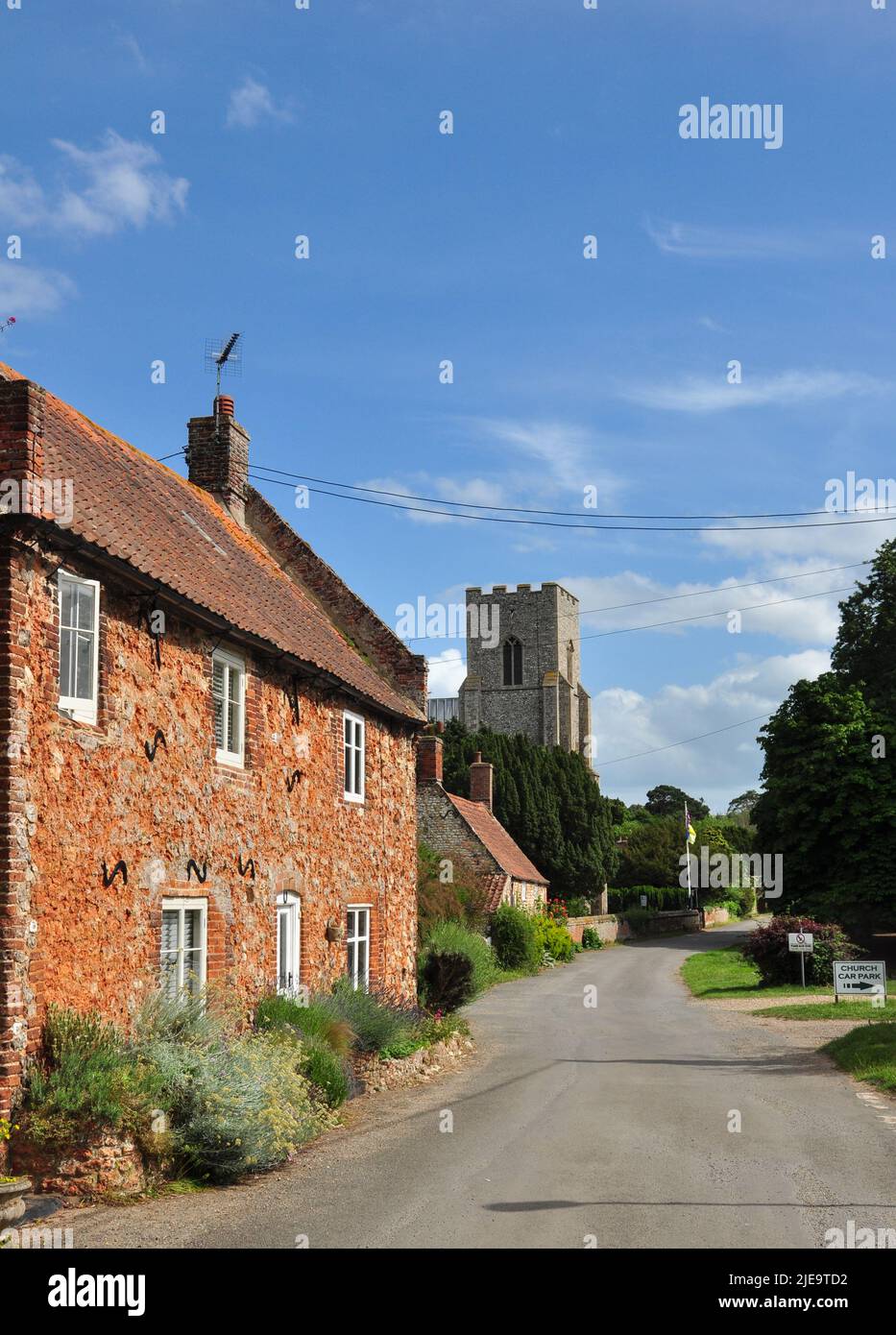 The picturesque village of Old Hunstanton on the north Norfolk coast, England, UK Stock Photo