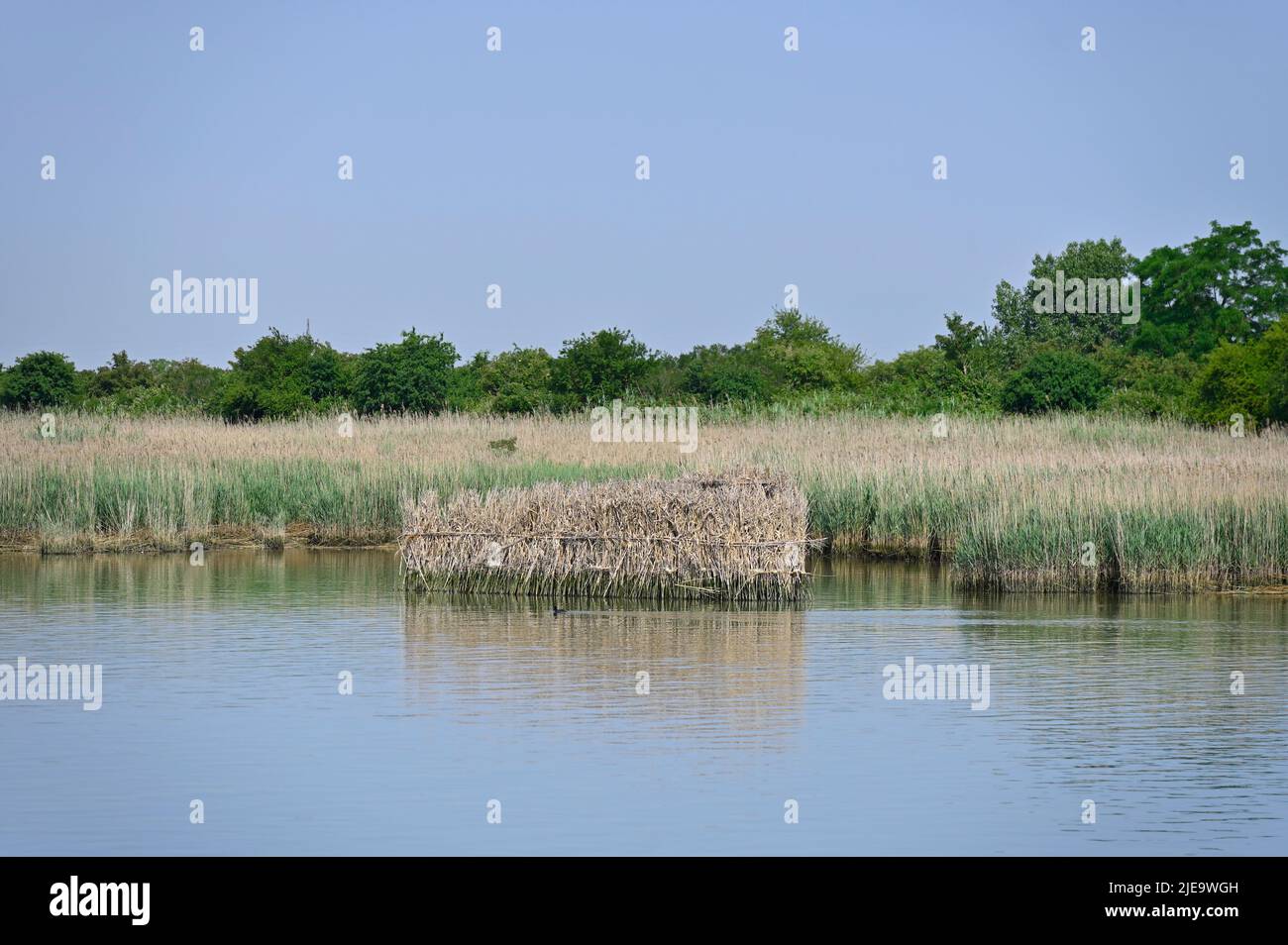 Caorle, Italy. June 15, 2022. Lagoon of Caorle (laguna di caorle) Stock Photo