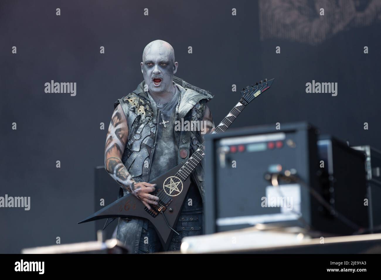 Oslo, Norway. 24th, June 2022. The Norwegian symphonic black metal band  Dimmu Borgir performs a live concert during the Norwegian music festival  Tons of Rock 2022 in Oslo. Here vocalist Shagrath is