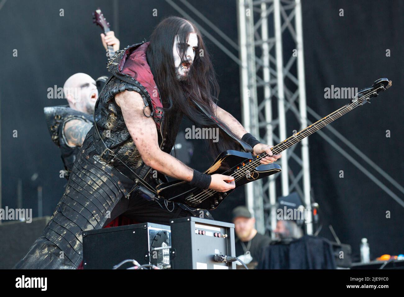 Oslo, Norway. 24th, June 2022. The Norwegian symphonic black metal band Dimmu Borgir performs a live concert during the Norwegian music festival Tons of Rock 2022 in Oslo. Here bass player Victor Brandt is seen live on stage. (Photo credit: Gonzales Photo - Per-Otto Oppi). Stock Photo