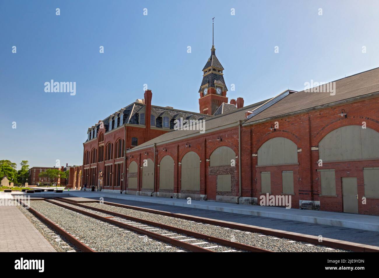 Chicago, Illinois - The Administration Building, now the National Park Service visitor center, at Pullman National Monument. It is the site of a compa Stock Photo