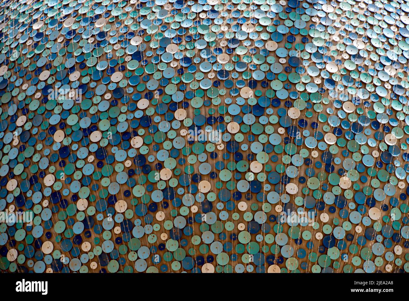 A geometric pattern form the Kuwait Towers Stock Photo