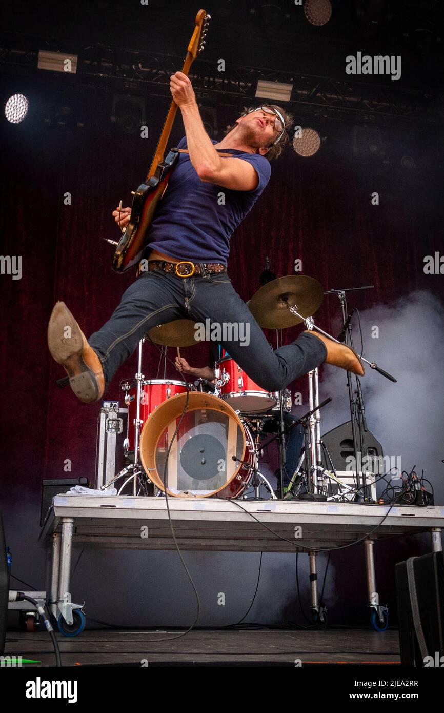 Gjoevik 20220625.The artist Oeystein Greni in BigBang rocked at the Fredvika Festival in Gjoevik on Saturday. Photo: Heiko Junge / NTB Stock Photo