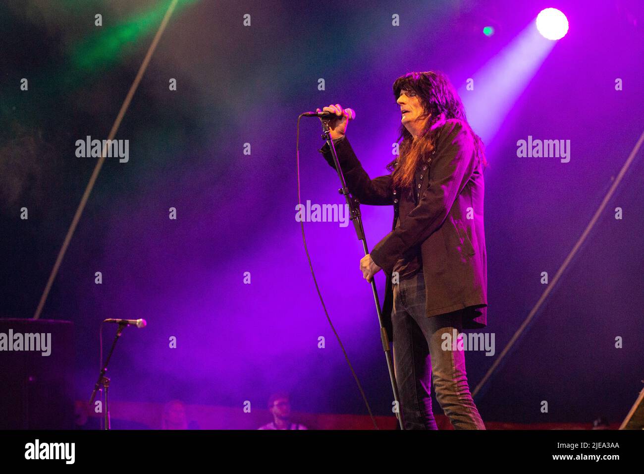 Oslo, Norway. 24th, June 2022. The Norwegian rock band Backstreet Girls performs a live concert during the Norwegian music festival Tons of Rock 2022 in Oslo. Here vocalist Bjorn Muller is seen live on stage. (Photo credit: Gonzales Photo - Per-Otto Oppi). Stock Photo