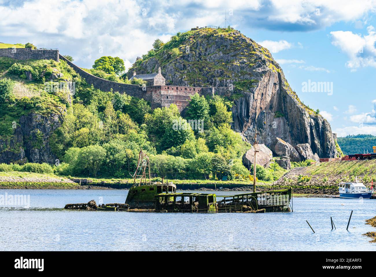 Old Boat Wrecks on the River Leven, Dumbarton, Highland, Scotland, UK Stock Photo Alamy
