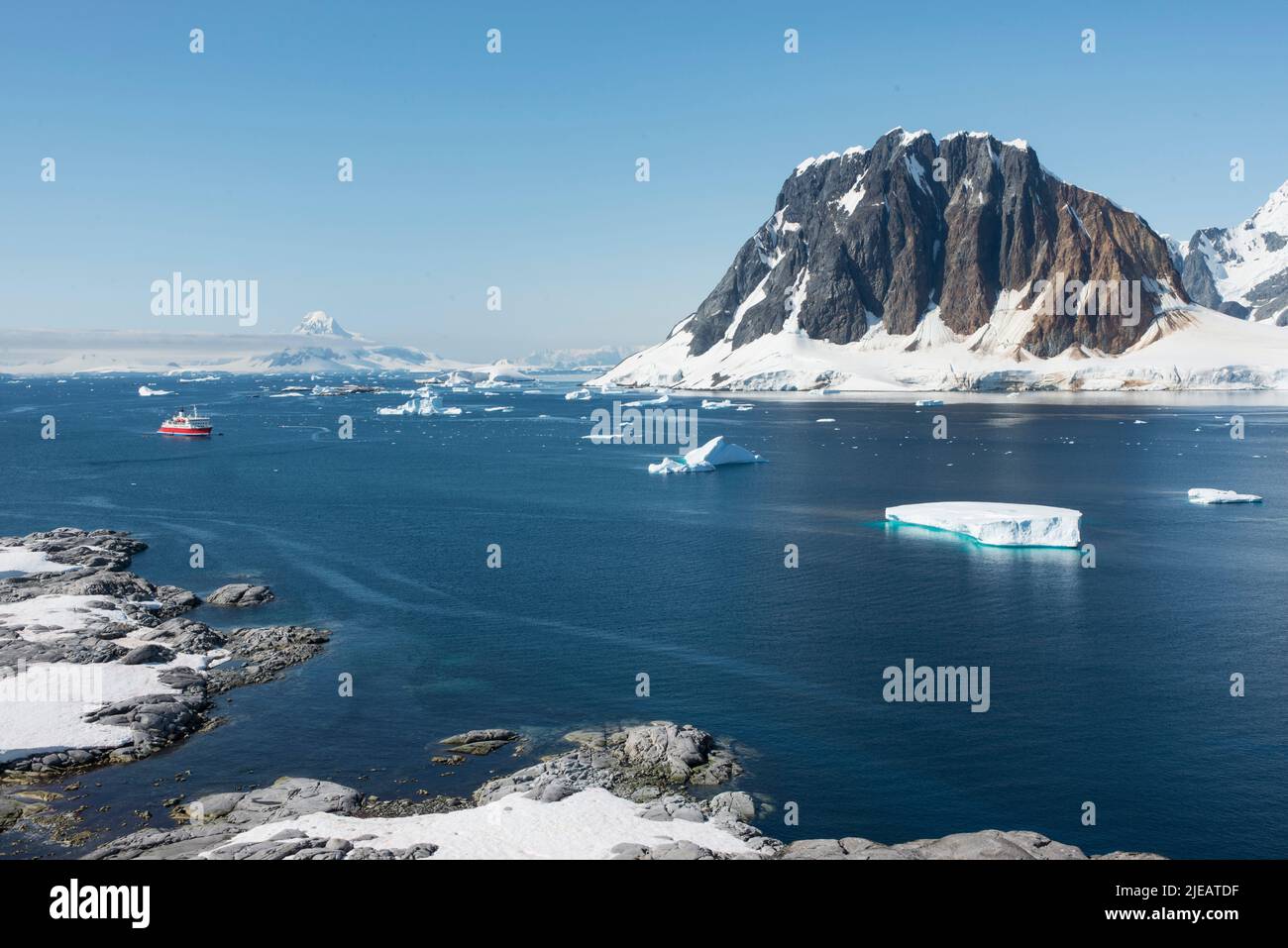 Port Charcot  Antarctic peninsula Stock Photo