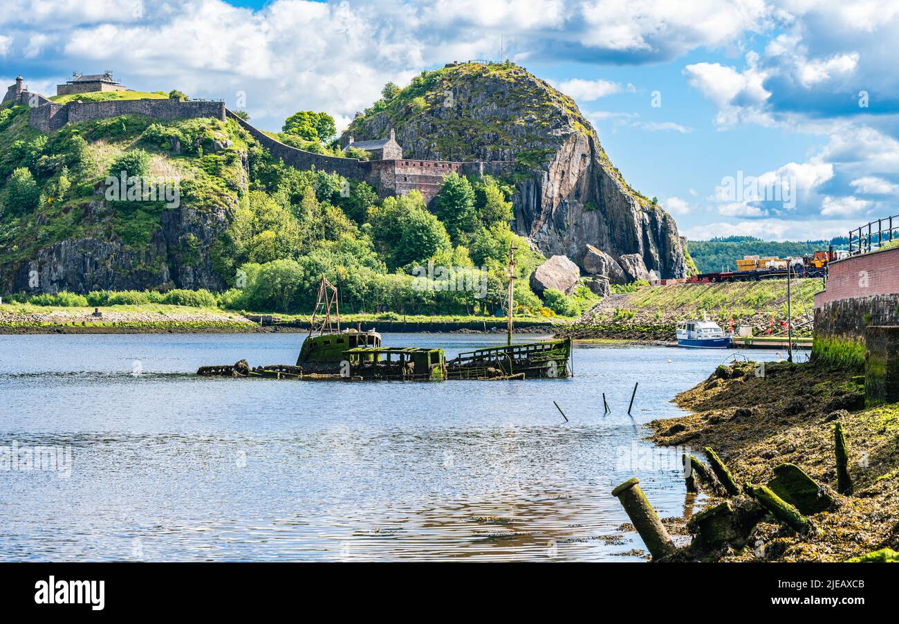 Old Boat Wrecks on the River Leven, Dumbarton, Highland, Scotland, UK Stock Photo Alamy
