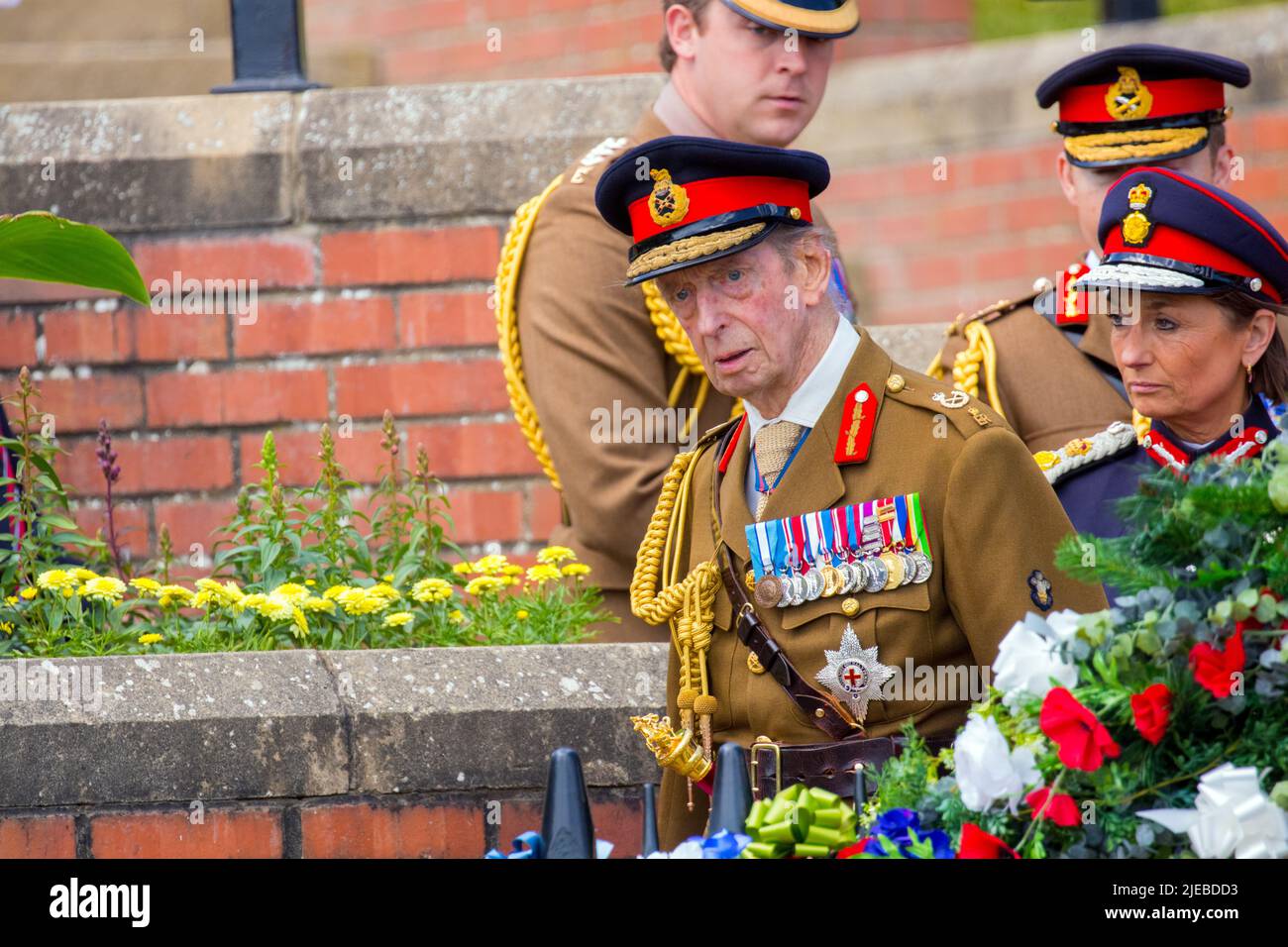 His Royal Highness Prince Edward The Duke of Kent pictured attending the Armed Forces Day national event in Scarborough,North Yorkshire Stock Photo