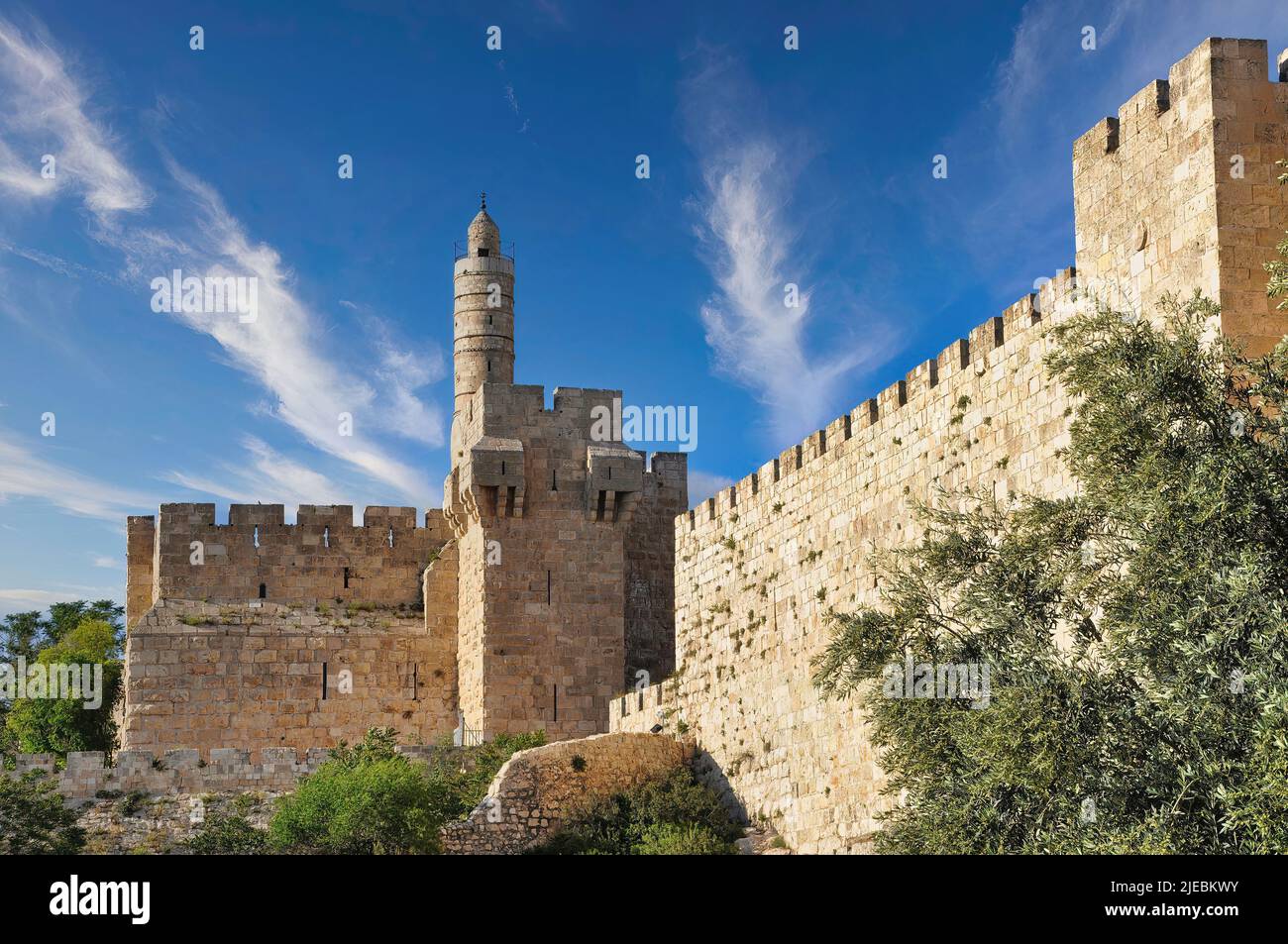 Tower of David and city wall, Jerusalem, Israel Stock Photo Alamy