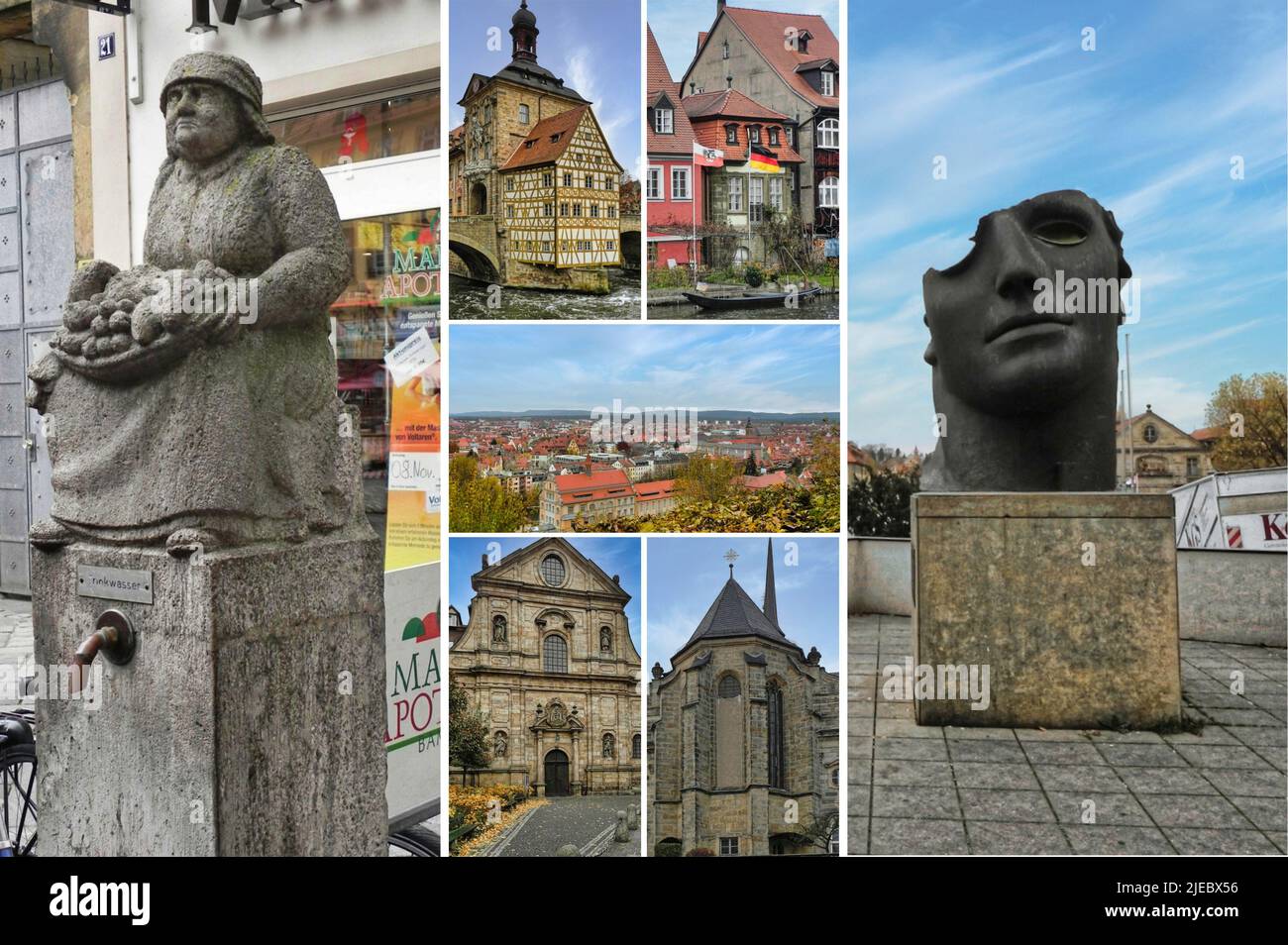 Bamberg is a city in Bavaria, Germany. Located in Upper Franconia, Bamberg's old town has been on the UNESCO World Heritage List since 1993 Stock Photo