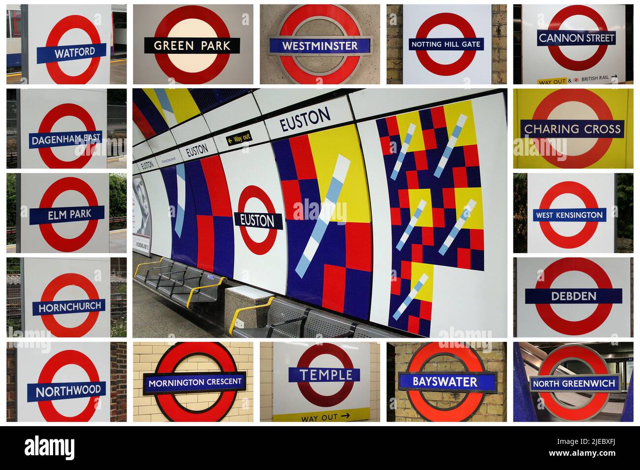 The Famous London Underground (The Tube) is the rapid transit system serving Greater London and parts of adjacent counties Stock Photo