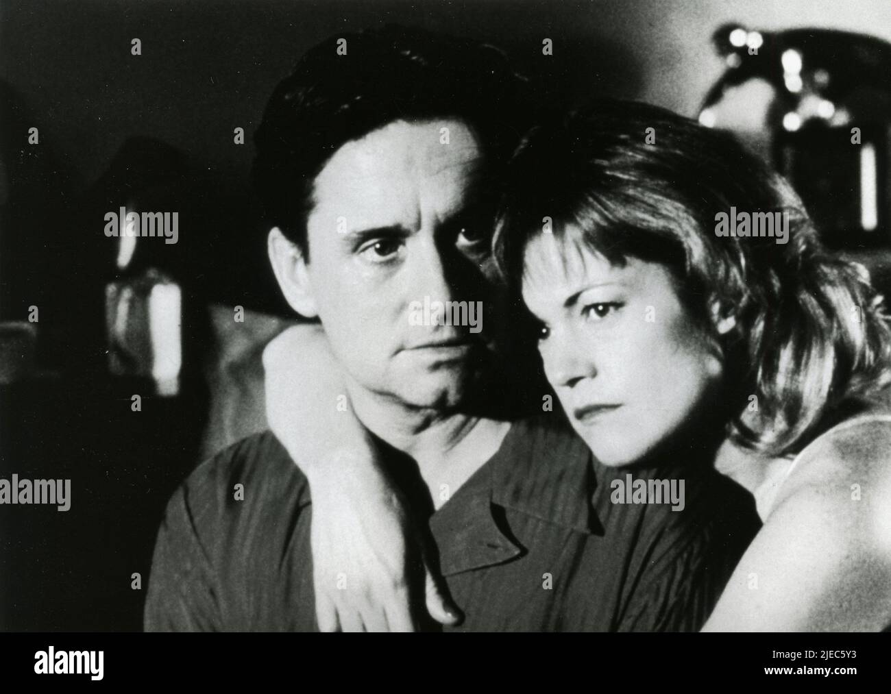 American actress Melanie Griffith and actor Michael Douglas in the ...