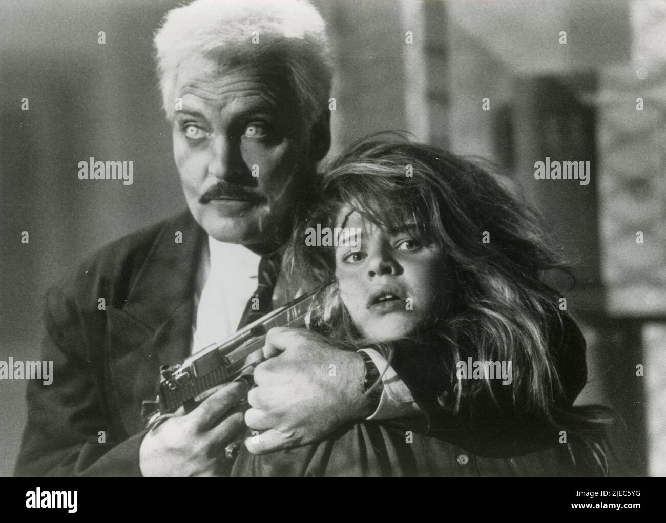 Actor Stacy Keach and actress Traci Lind in the movie Class of 1999, USA 1990 Stock Photo