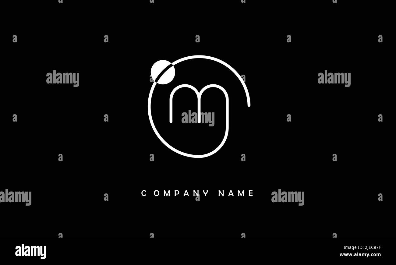 M Abstract Letter Logo Monogram Stock Vector